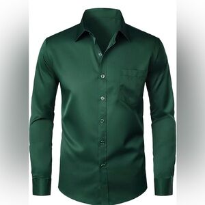 Amazon Men's Deep Green Dress Shirt